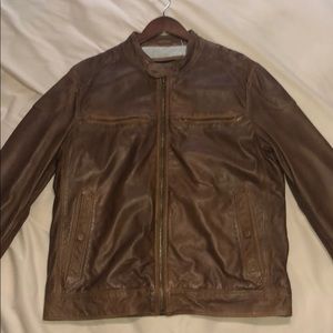 Black Rivet Brown Leather Jacket